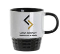 Taza Nórdica Blanco y negro con base texturizada.